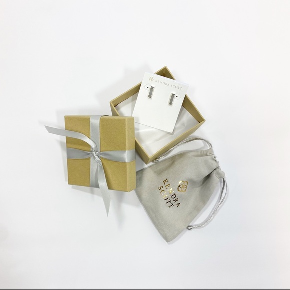 Kendra Scott Stan Rhodium Slate earrings - Picture 6 of 9